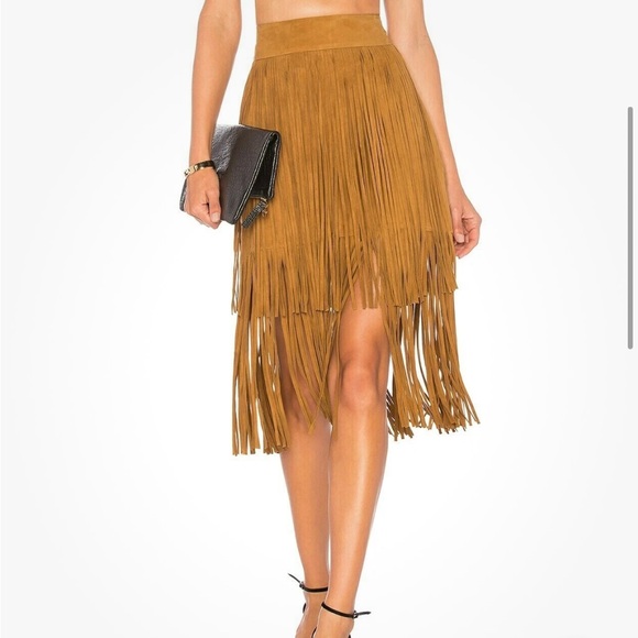 House of Harlow 1960 Dresses & Skirts - House of Harlow 1960 Brown Tiered Midi Skirt Sz S